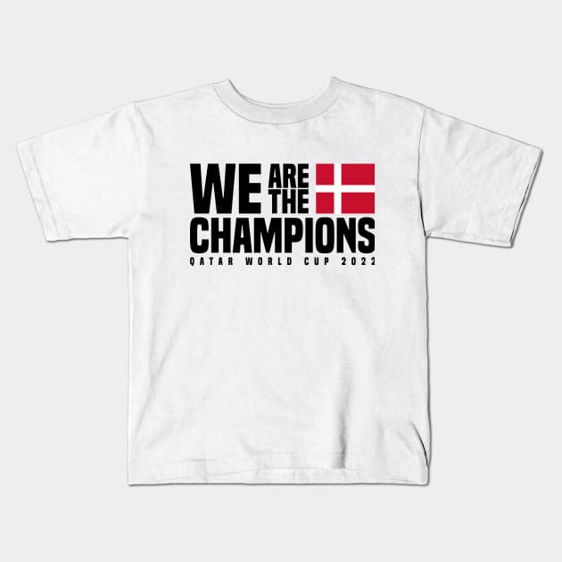 Qatar World Cup Champions 2022 - Denmark Kids T-Shirt by Den Vector